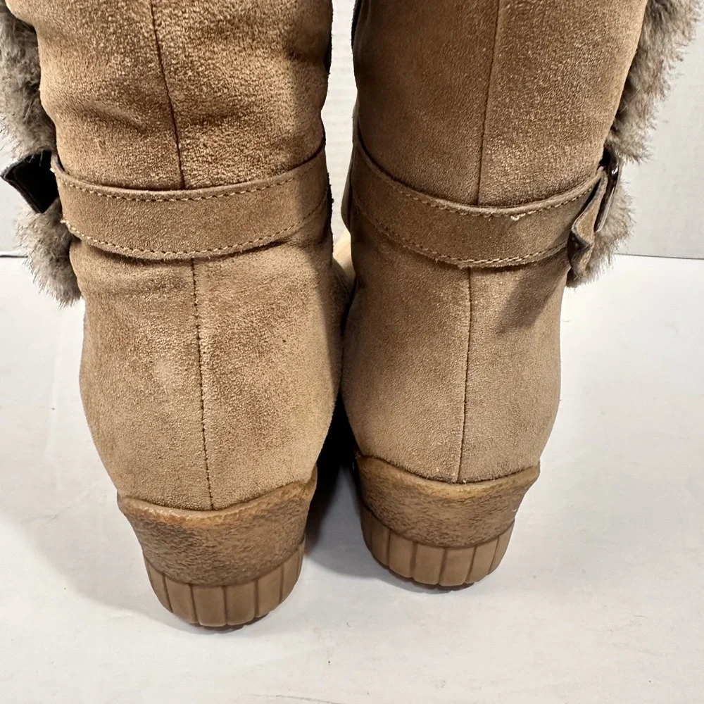 Aquatalia‎ Callie Faux Fur Wedge Boots Sz 9